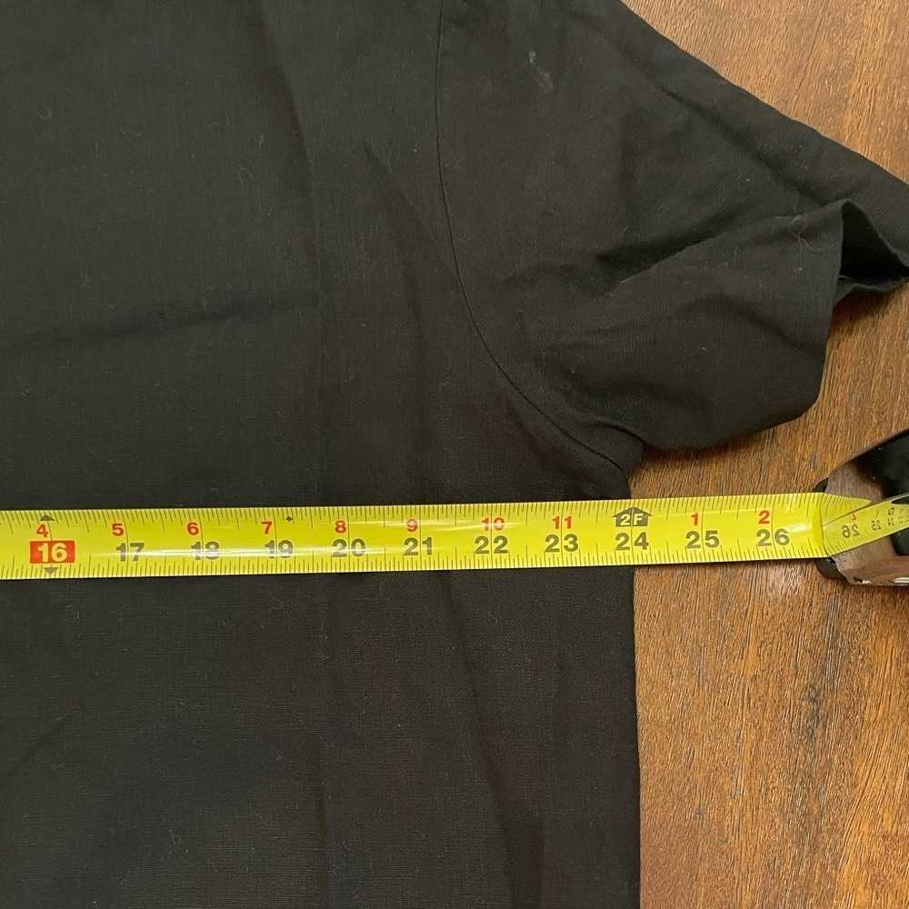 Evan-Picone Vintage Dress Size 18 Black Short Sleeve Wood Novelty Buttons 1990’s - Picture 6 of 12